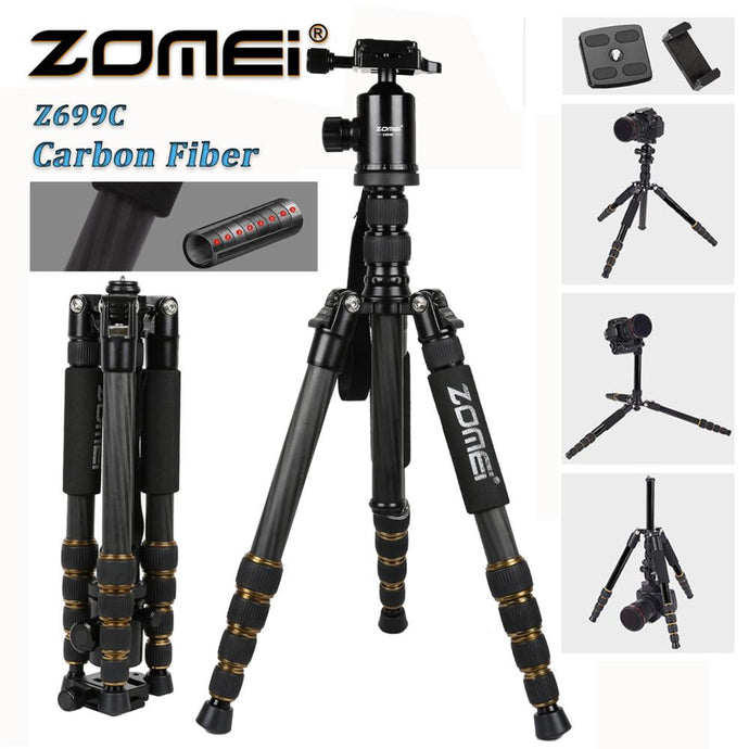 Z699C Tripod Carbon Fiber Professional Camera Stand
