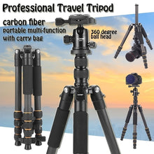 Load image into Gallery viewer, Q666C Carbon Fiber Tripod 64inch 10kg